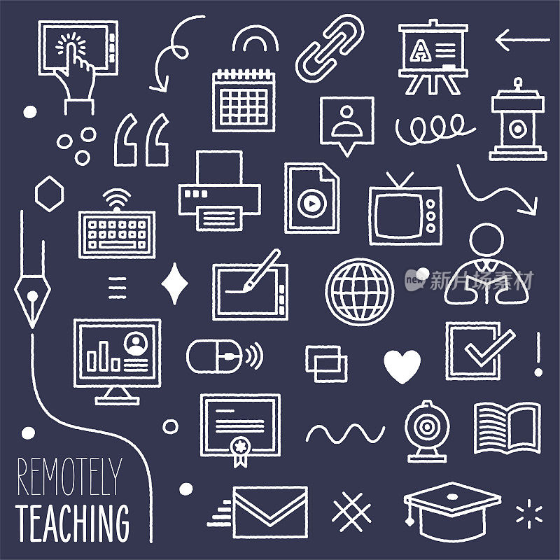 Teachers Remotely Teaching Content Marketing Design